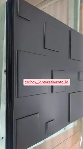 Placas Revestimento 3D Pvc Preto ? Oriza 