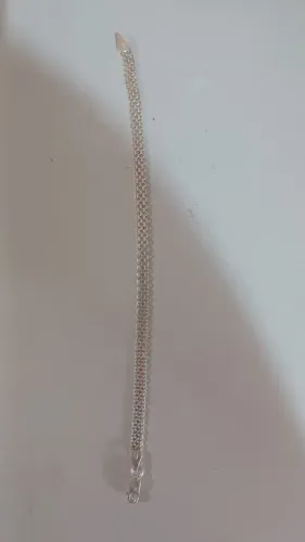 Pulseira de corrente fina em prata 925