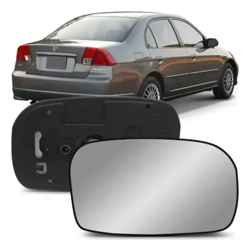 LENTE RETROVISOR HONDA CIVIC 2001/2006 DIREITO