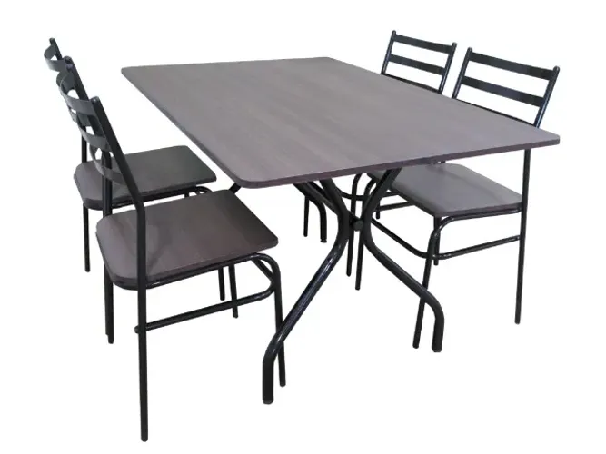mesa retangular c/4 cadeiras- ideal para restaurante, refeitório, praça de alimentação