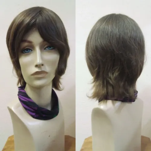 Peruca natural de cabelo humano 