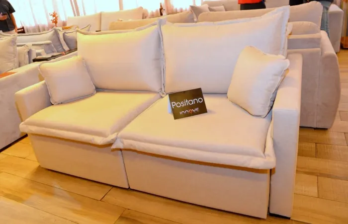 Sofá Cama Retrátil Positano 1,80 m Linho- Entrega Rápida