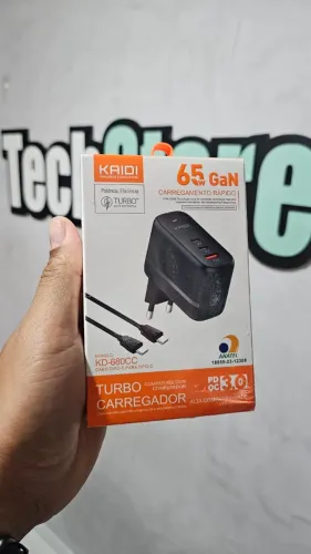 Kit Carregador Kaidi 65W PD KD-680CC