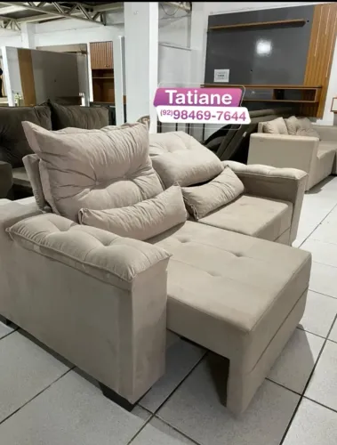 Sofá super confortável reclinável e retrátil 