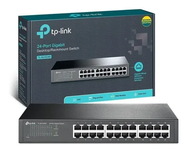 Switch 24 portas TP- Link SG1024D 100/1000 Gigabit - Novo e com garantia - Nexo Store