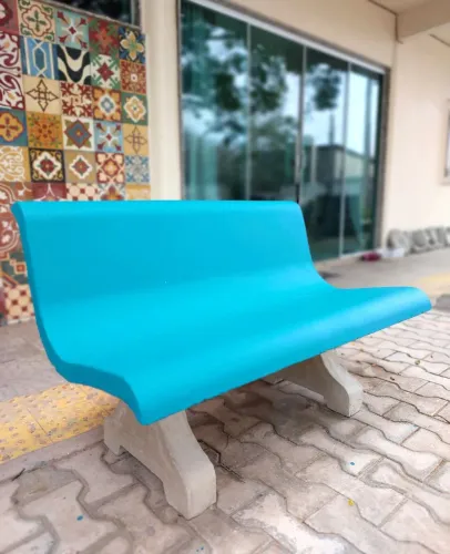 Banco de praça em concreto 