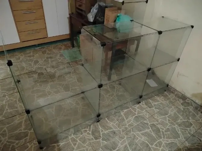 Balcão de vidro para comércio