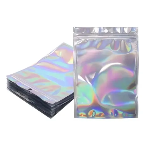 Embalagem Holográfica Ziplock 20x30cm Pacote com 100 unidades