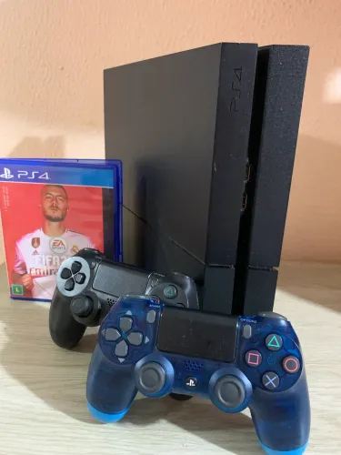 Ps4 Preto Fosco 2 Controles 1 Jogo