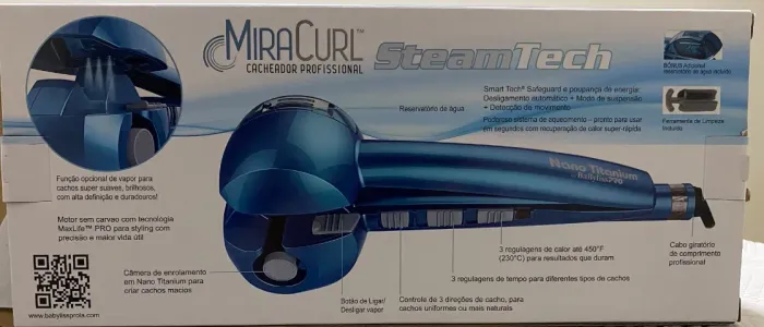 Cacheador Profissional MiraCurl Steam Tech Nano Titanium by Babyliss Pro 127V