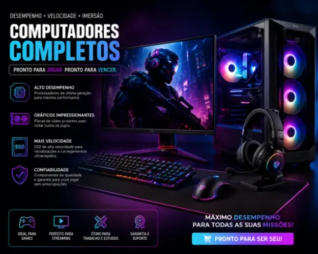 Setup PC Gamer Completo - Ryzen 5 + RTX 2060 Super + Monitor LG 24" (Pronto para Jogar)