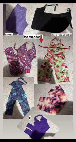 Lote de roupas de academia