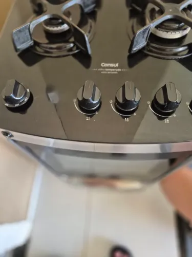 Fogão de Piso Consul 4 Bocas com Mesa de Vidro + Elétrico