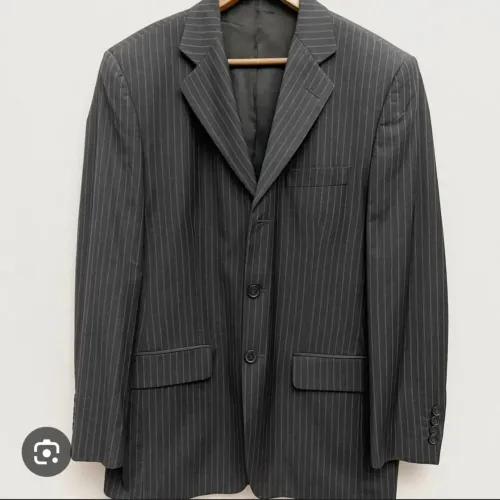 Blazer Masculino risca de giz-Ângelo Litrico-Usado somente uma vez tam M $ 80,00  
