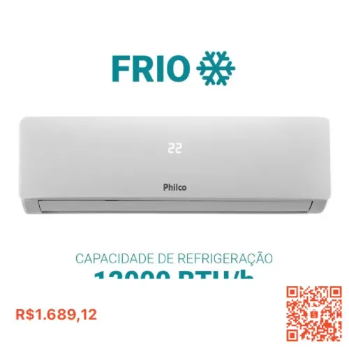 ?Ar Condicionado Split Philco 12000 BTUs Frio Branco 220V PAC12FI