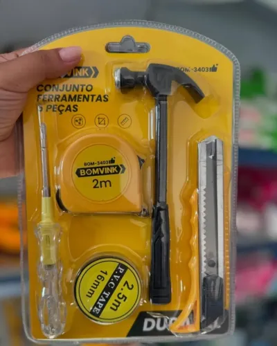 Kit Ferramentas Manuais Pequenos Reparos Teste Voltagem 5 Peças - Entrega Grátis