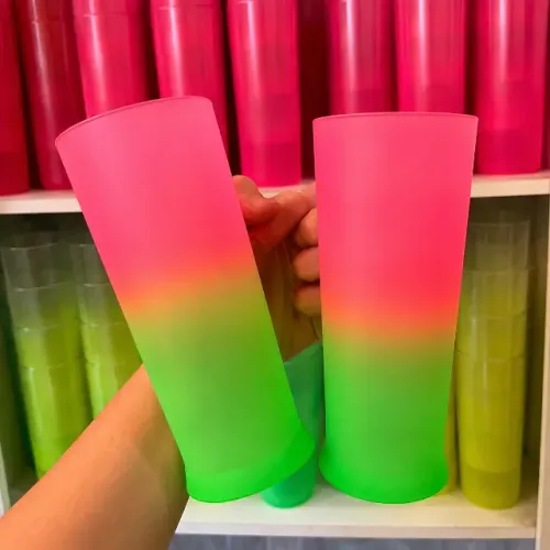 Repasse 50 copos caneca Long chopp colorido sem estampa