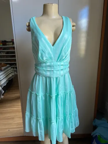 Vestido verde água - bazar