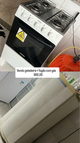 Vendo geladeira+fogão com gás