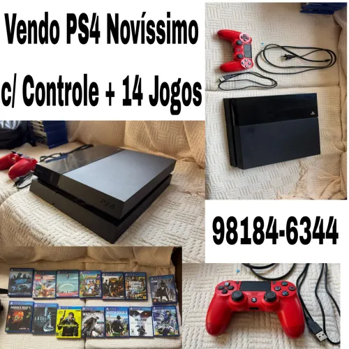 Vendo PS4 C/ Controle + Jogos