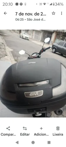 Baú givi c suporte e chave 45 litros