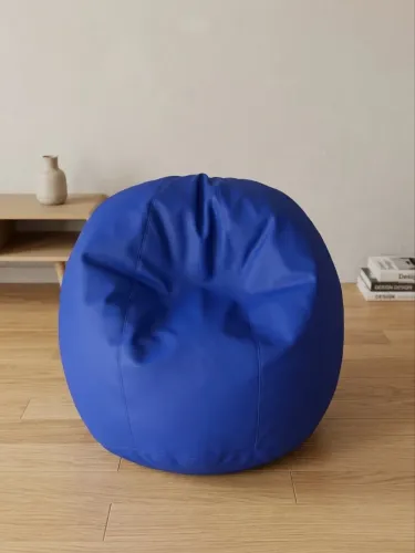 Puff Redondo Azul Royal 