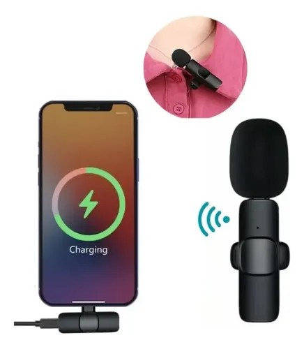 Microfone lapela pro videos influencer