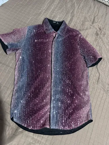 Camiseta de lantejoulas - brilhante, em perfeito estado, tamanho M