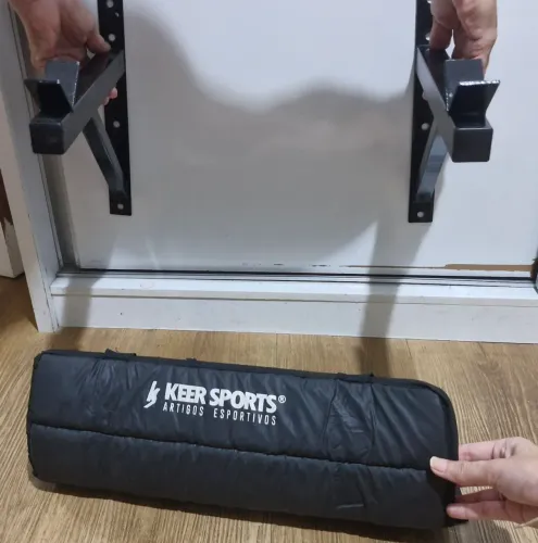 Kit: Suporte para barra de musculação e Protetor de barras para ombro e elevação pélvica
