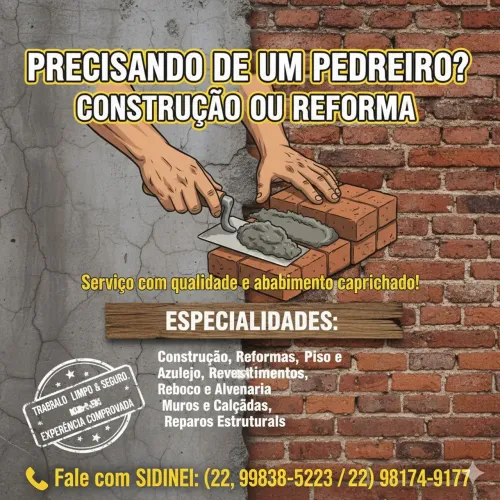 Precisando de Pedreiro?