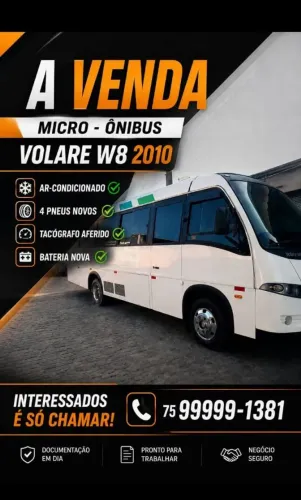 Vende-se Micro Ônibus Volare W8