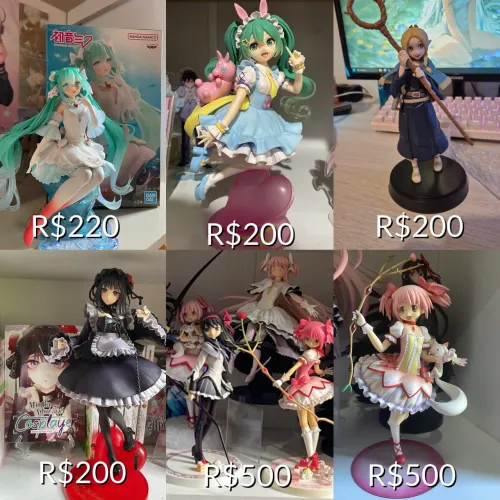 Venda de figures originais madoka mágica hatsune miku