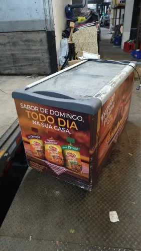 Freezer tampa de vidro 