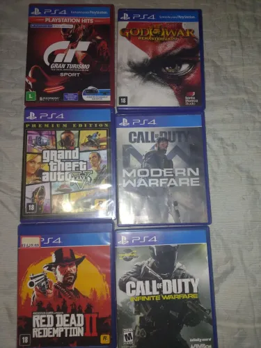 PS4 PlayStation 4 com 2 controles mais 6.jogos em mídia todos novos originais