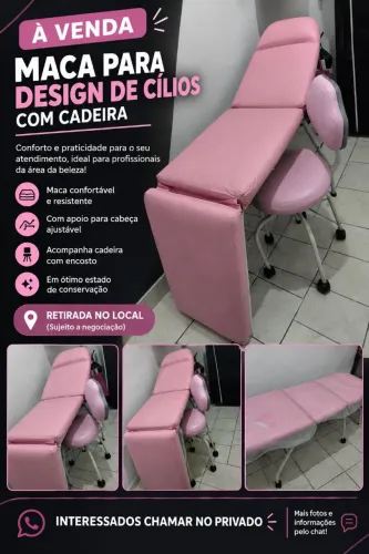 Maca reclinável de cílios com cadeira