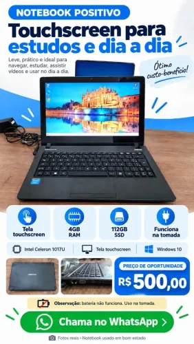 Notebook Positivo Touchscreen