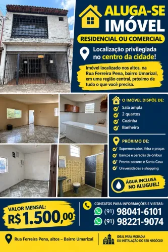 ALUGA-SE IMÓVEL ALTOS - RESIDENCIAL OU COMERCIAL