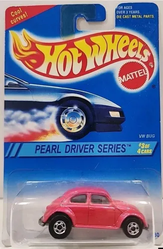 Hot Wheels Fusca VW 1995, Série Pearl Driver. #3 de 4 rodas básicas #293