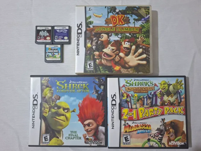 Lote de Jogos Nintendo DS, Donkey Kong, New Super Mario e Outros