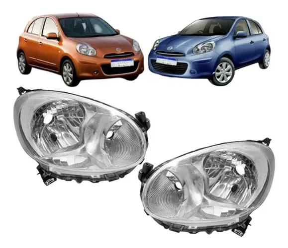 Farol Nissan March Sv 2011 A 2014 Cromado