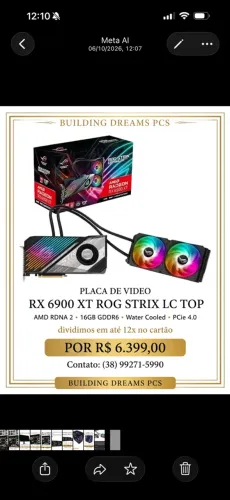 ROG STRIX RX 6900XT 16GB ( ITEM RARO)