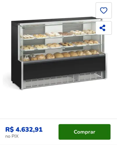 Balcão seco gelopar semi novo 1,75cm
