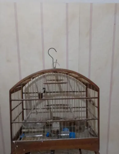 Gaiola de Passarinho Pequena Madeira