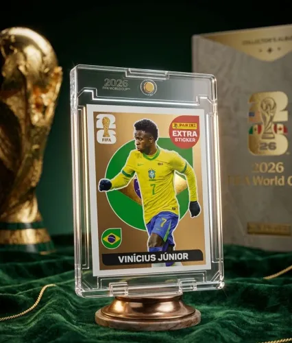 Figurinha Panini Extra Sticker Bronze Copa 2026 Vinicius Jr RARA