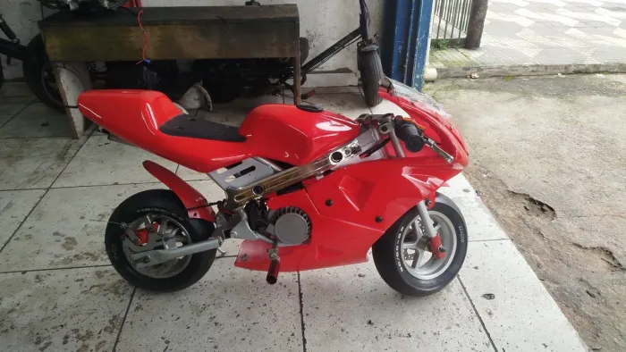 Mini moto 49cc com suspensão