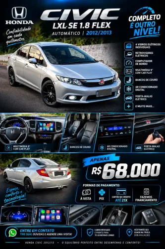 Honda Civic Sed. Lxl/ LXL SE 1.8 Flex 16V Aut. 2013