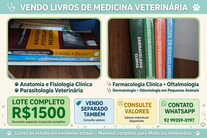 Coleção de livros medicina veterinária