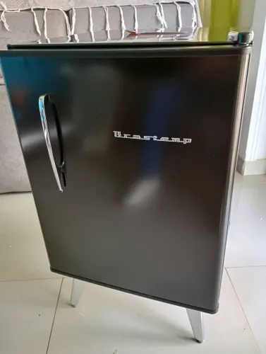 Frigobar Brastemp Retrô Preto 127v Garantia
