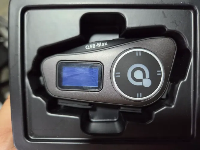 Bluetooth para Moto, com tela de LCD, FM, Luz de emergência e intercom