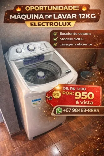 Máquina de lavar eletrolux